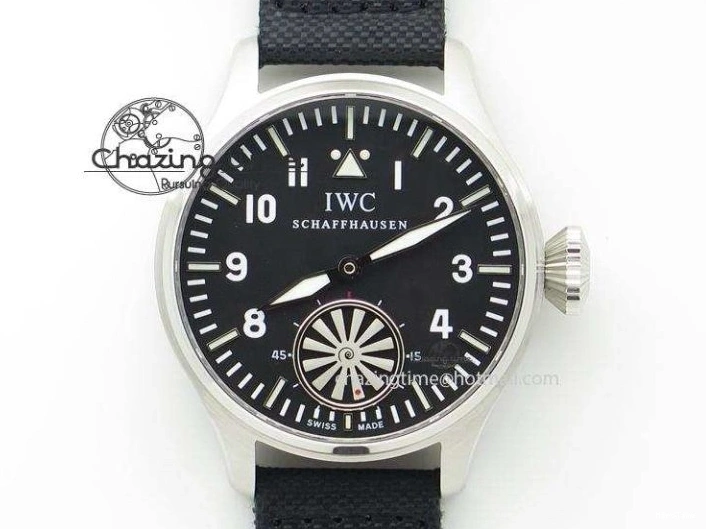 MIROTIME 1230 BestValue Mark XVIII IW328101 Black Ceramic M+F 1:1 Best Edition Blue Dial on Blue Nylon Strap A 7058